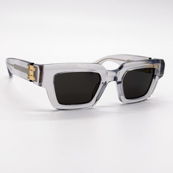 NEW BOTTEGA VENETA BV1230S 001 SUNGLASSES UNISEX CRYSTAL SQUARE BOTTEGA VENETA - Picture 7 of 12